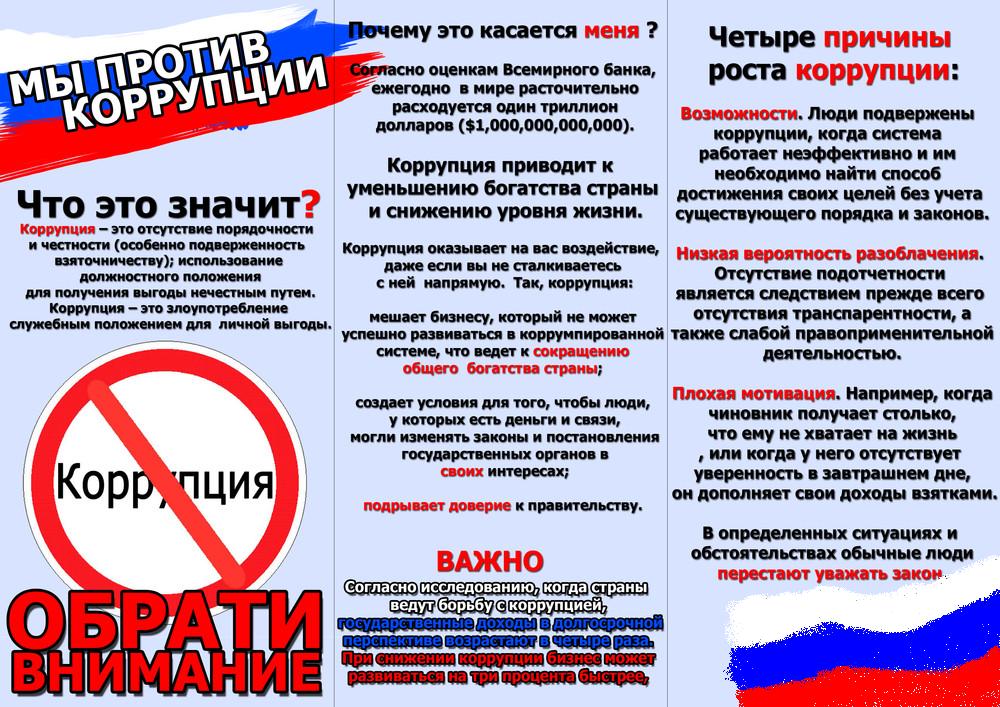 Противодействие коррупции.